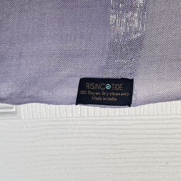 RISING TIDE Infinity Scarf Purple Striped Shiny - Picture 8 of 13